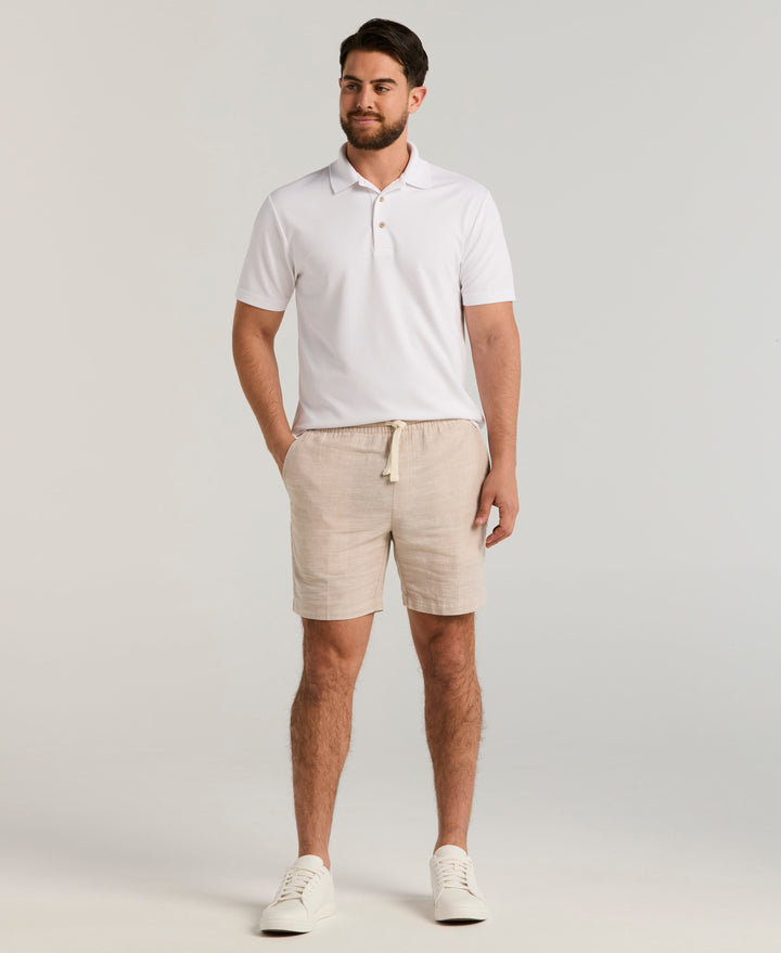 Linen Blend 7" Short (Island Fossil) 