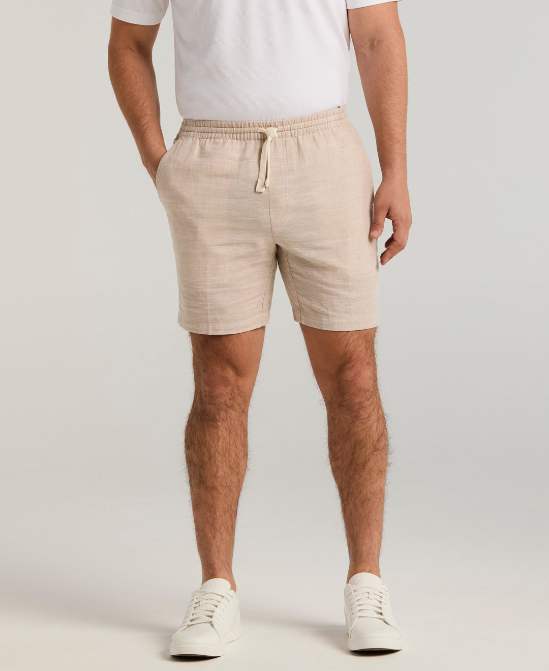 Linen Blend 7" Short (Island Fossil) 