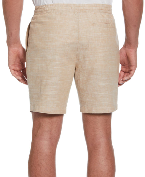 Linen Blend 8" Cross Dyed Slub Short (Incense) 