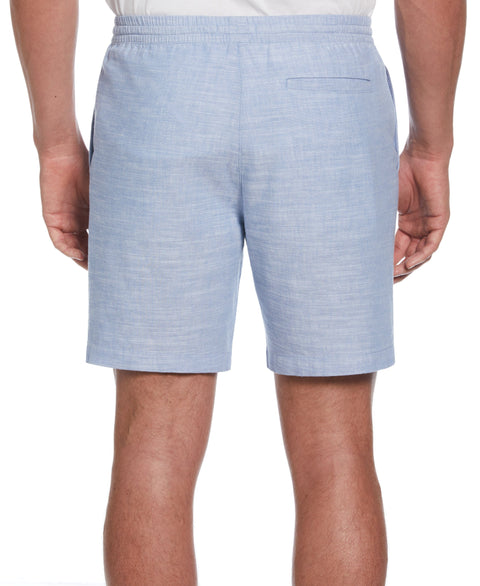 Linen Blend 8" Cross Dyed Slub Short (Ashleigh Blue) 