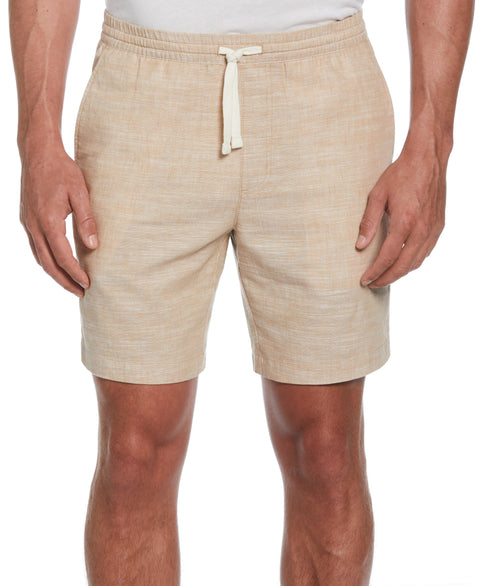 Linen Blend 8" Cross Dyed Slub Short (Incense) 