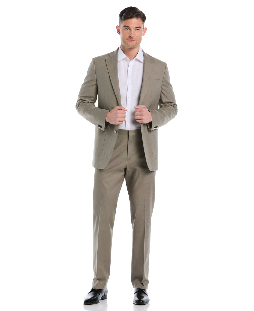 Linen Blend Burnt Olive Suit-Suit Set-Cubavera