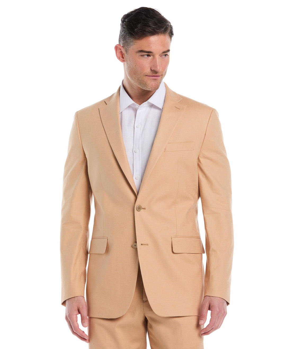 Linen Blend Camel Suit-Suit Set-Fast Bundle