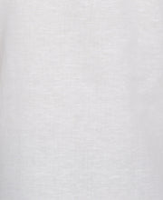 Linen Blend Chest Stripe Print Shirt (Brilliant White) 