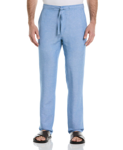 Linen Blend Core Drawstring Pant (Ashleigh Blue) 