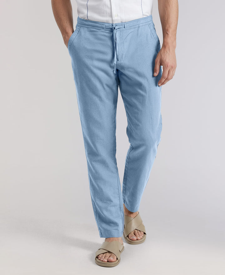 Linen Blend Drawstring Pant (Allure) 