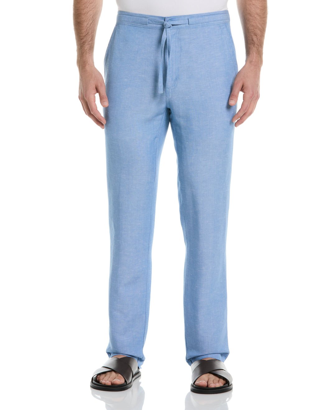 Linen Blend Drawstring Pant (Ashleigh Blue) 