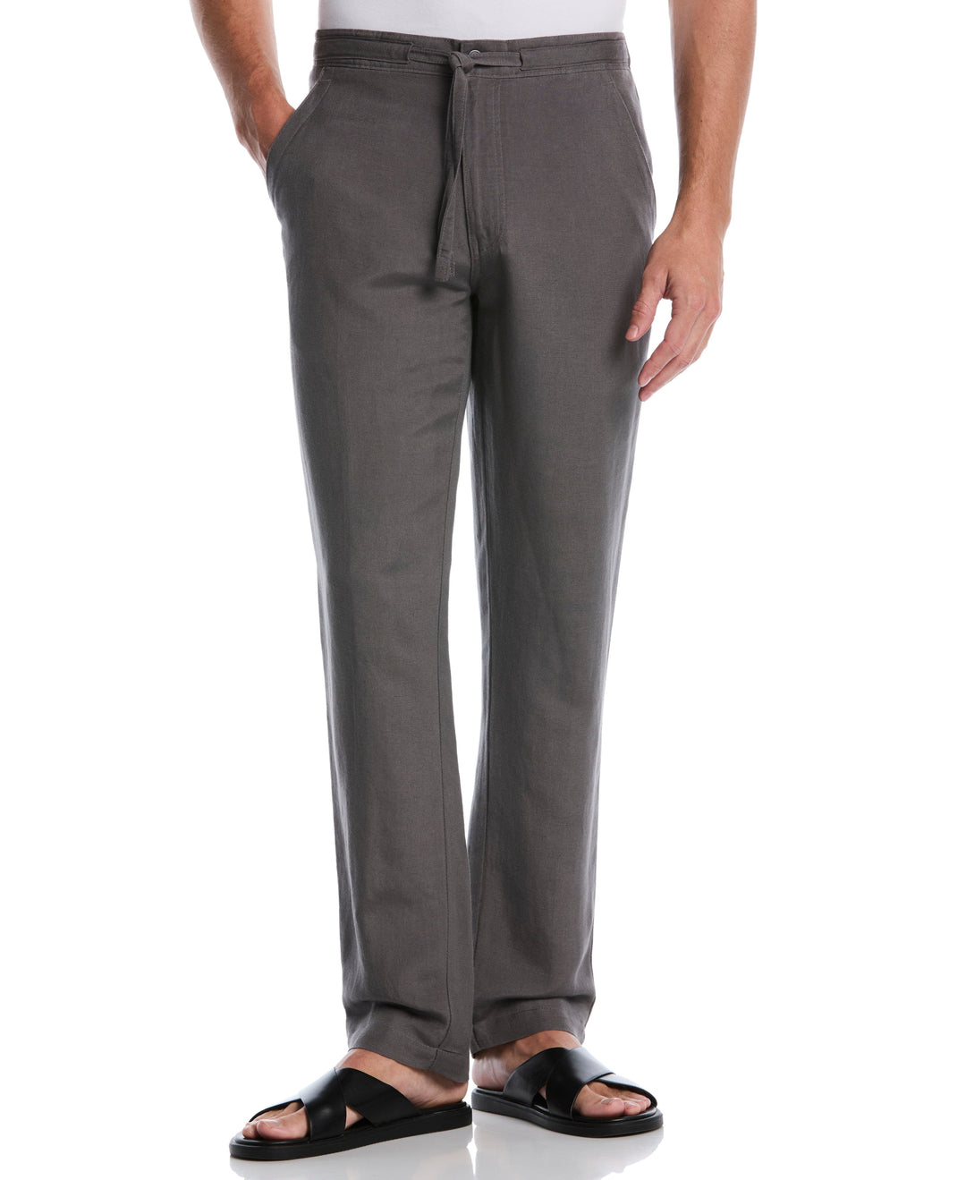 Linen Blend Drawstring Pant (Castlerock) 