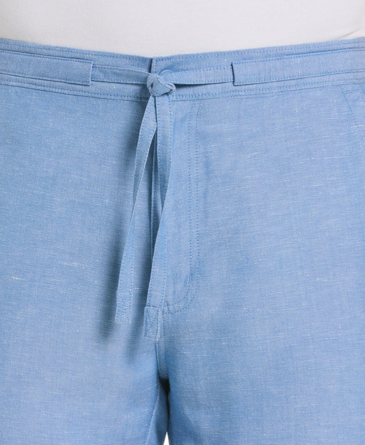 Linen Blend Drawstring Pant (Ashleigh Blue) 