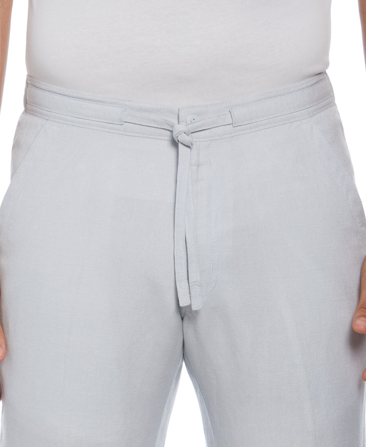 Linen Blend Drawstring Pant (Gray Dawn) 