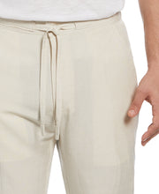 Linen-Blend Core Drawstring Pants-Pants-Cubavera