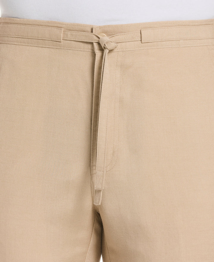 Linen Blend Drawstring Pant (Irish Cream) 