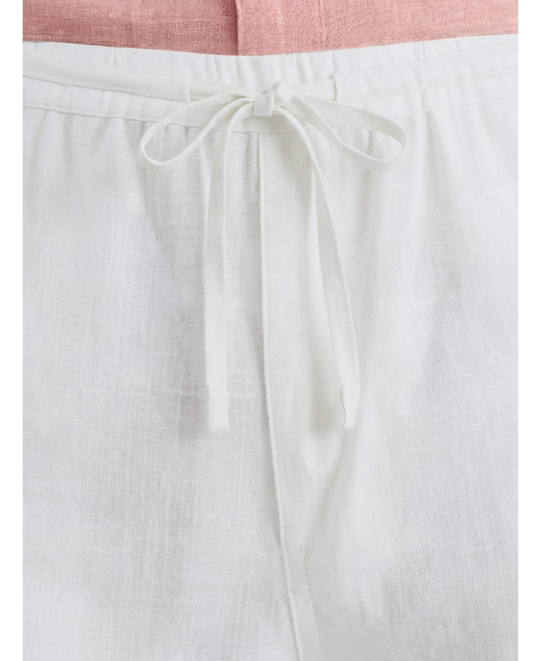 Linen-Blend Core Drawstring Pants-Pants-Cubavera