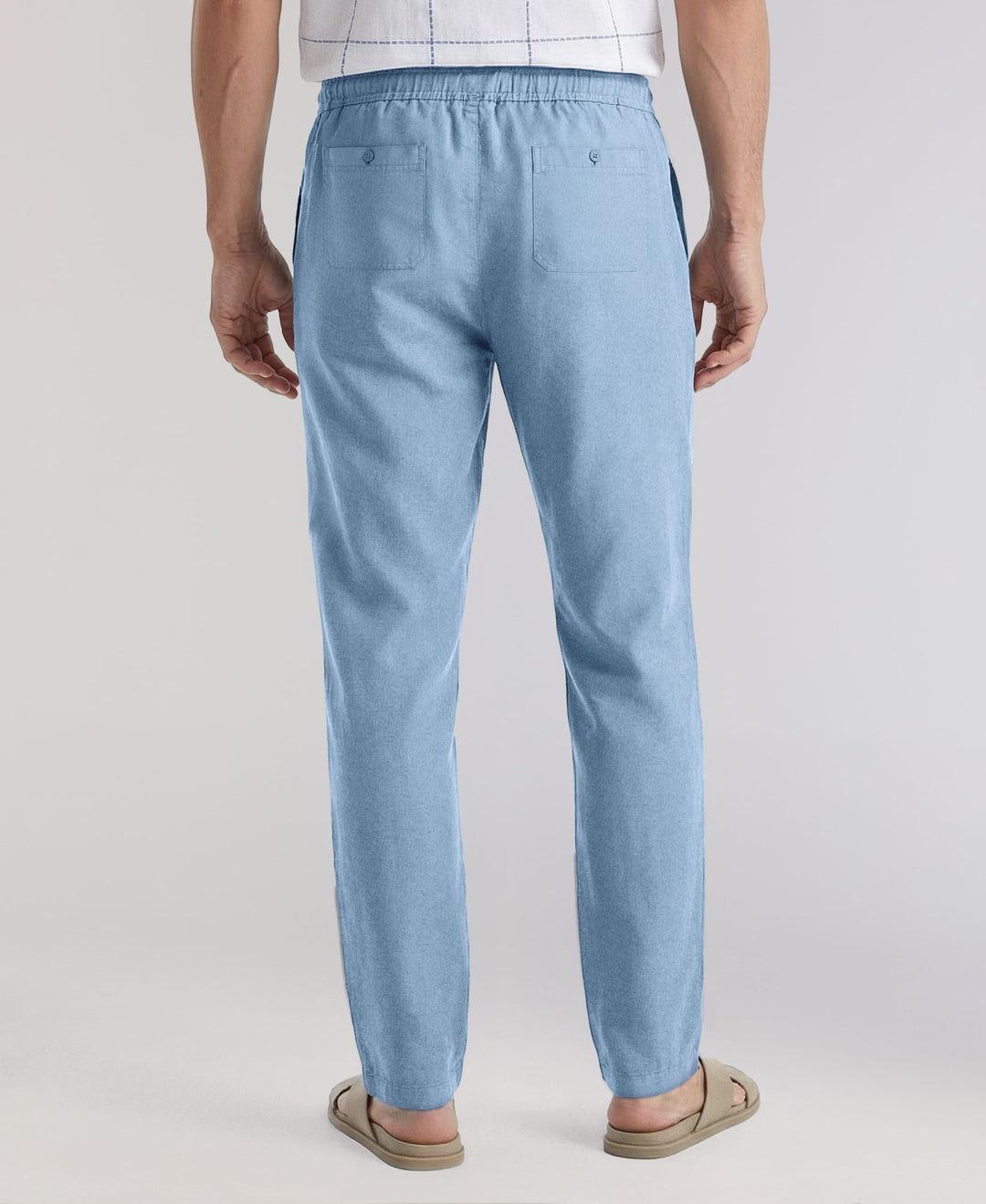 Linen Blend Drawstring Pant (Allure) 