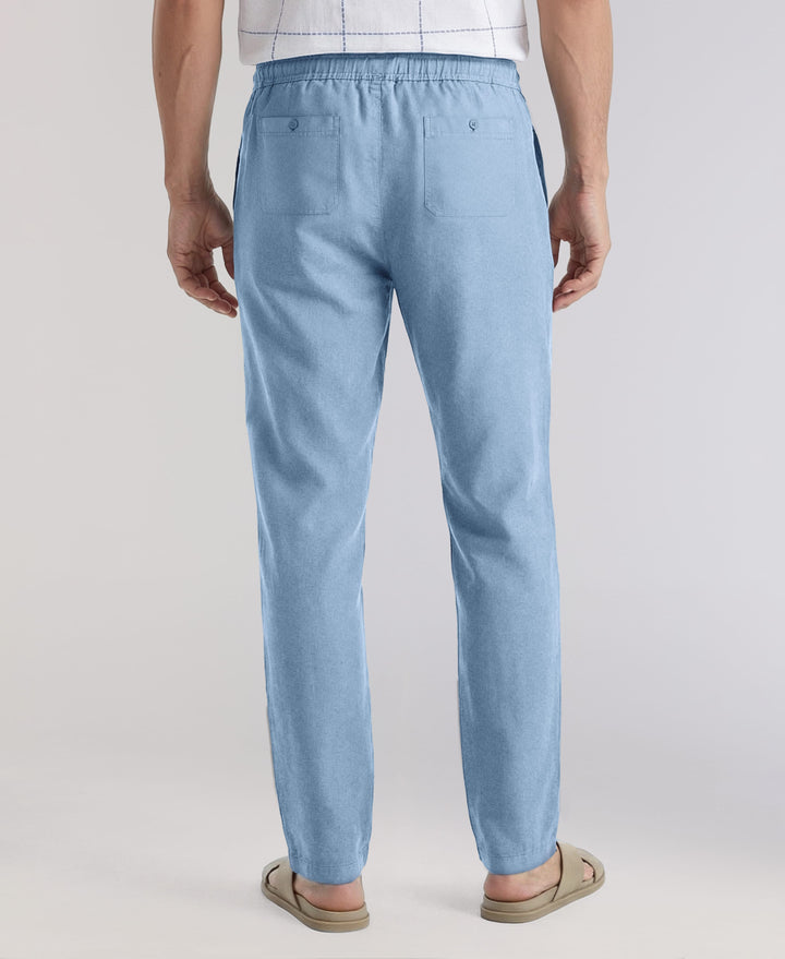 Linen Blend Drawstring Pant (Allure) 