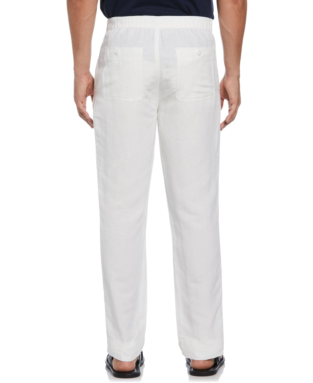 Linen Blend Drawstring Pant (Brilliant White) 