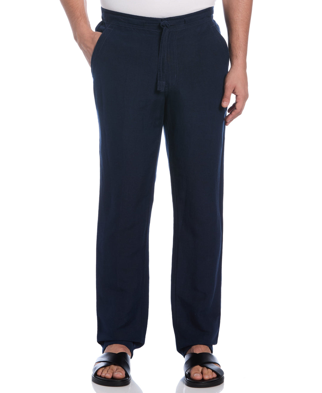 Linen Blend Drawstring Pant (Dress Blues) 