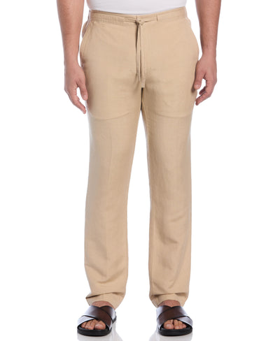 Linen Blend Core Drawstring Pant (Irish Cream) 
