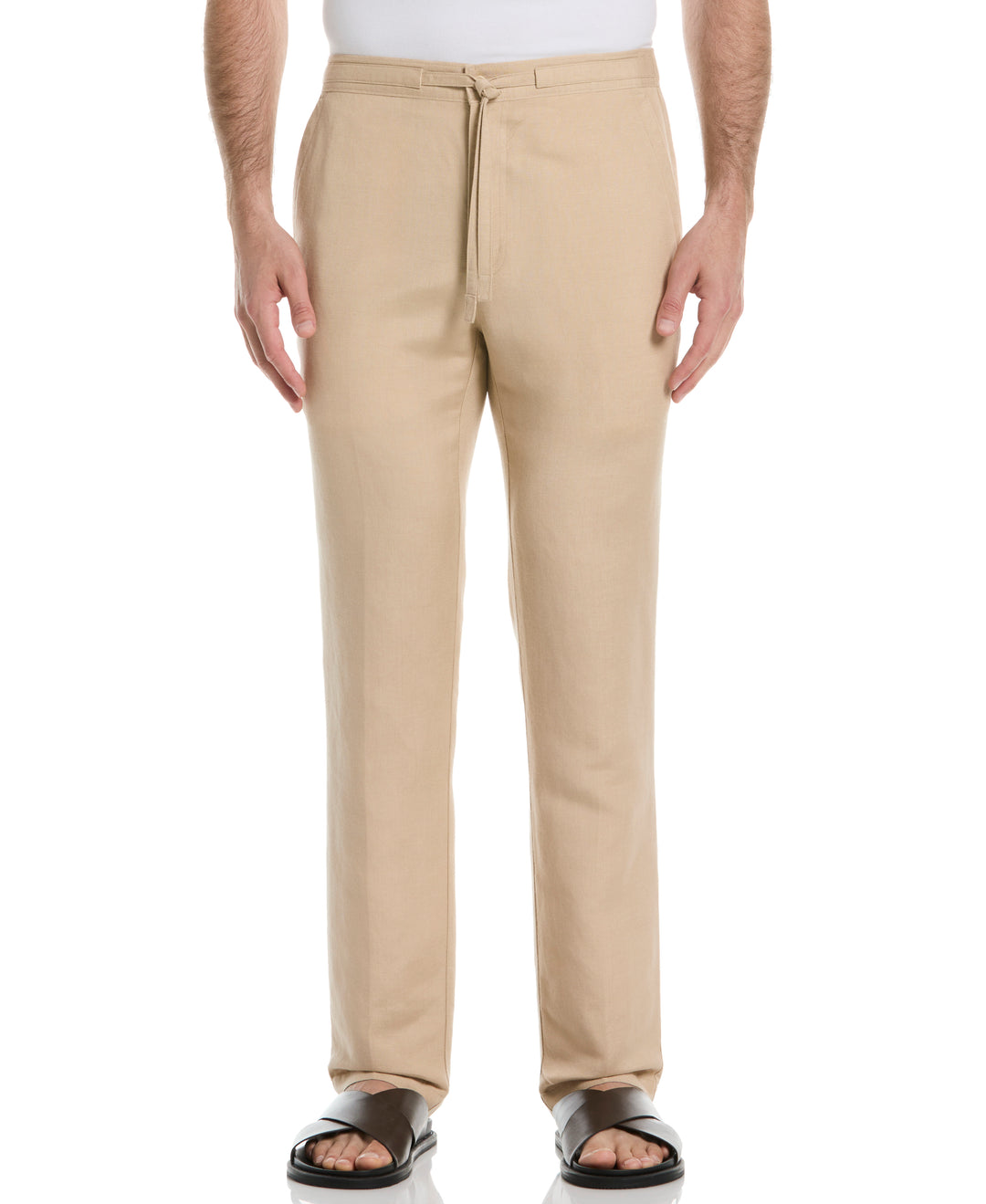 Linen Blend Drawstring Pant (Irish Cream) 
