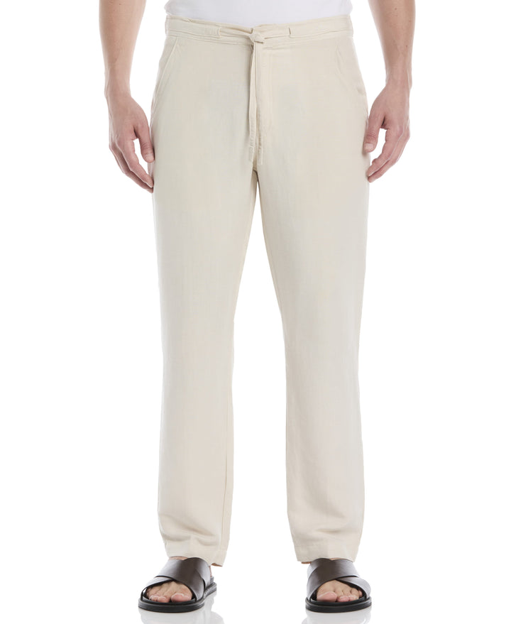 Linen-Blend Core Drawstring Pants-Pants-Silver Lining-S-30-Cubavera