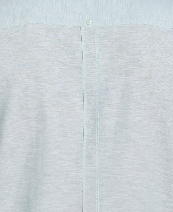 Linen Blend Guayabera Shirt (Blue Surf) 