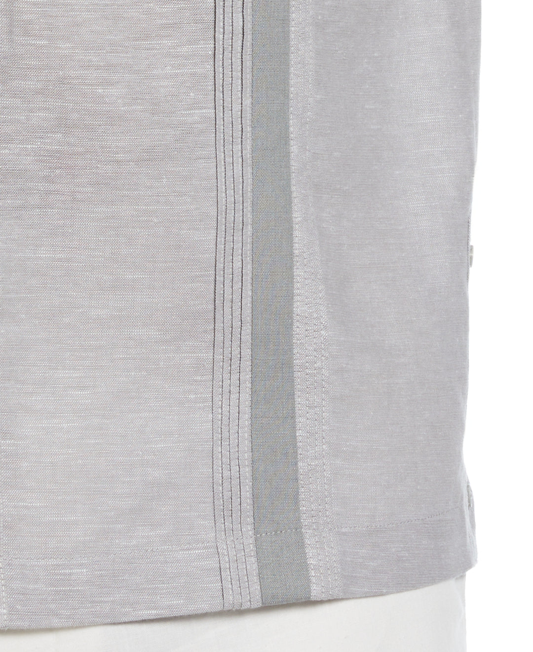 Linen Blend Guayabera Shirt (Sleet) 