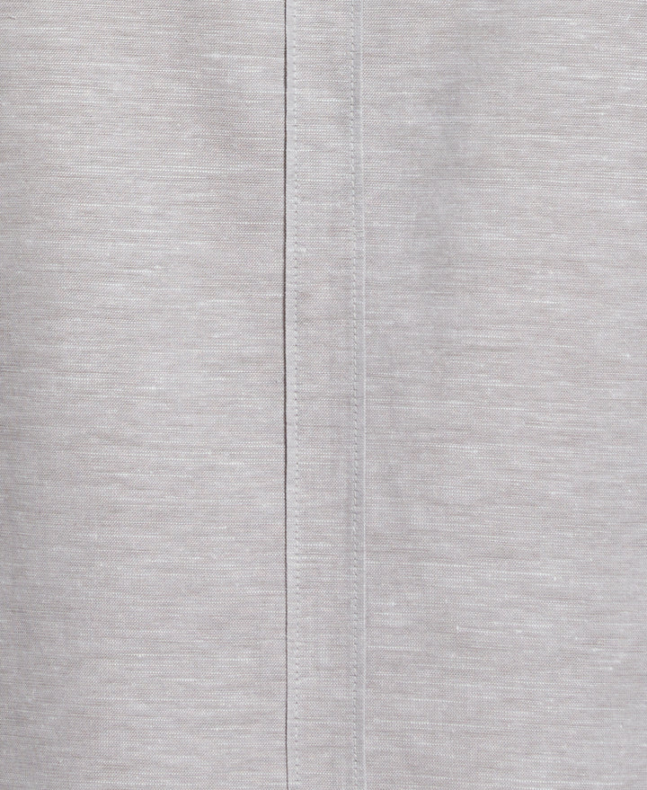 Linen Blend Guayabera Shirt (Sleet) 
