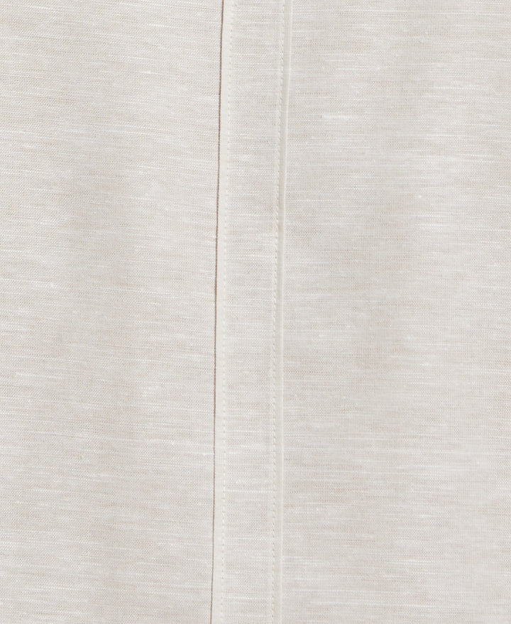 Linen Blend Guayabera Shirt (Silver Lining) 