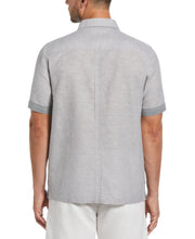 Linen Blend Cross Dye Guayabera Shirt (Sleet) 