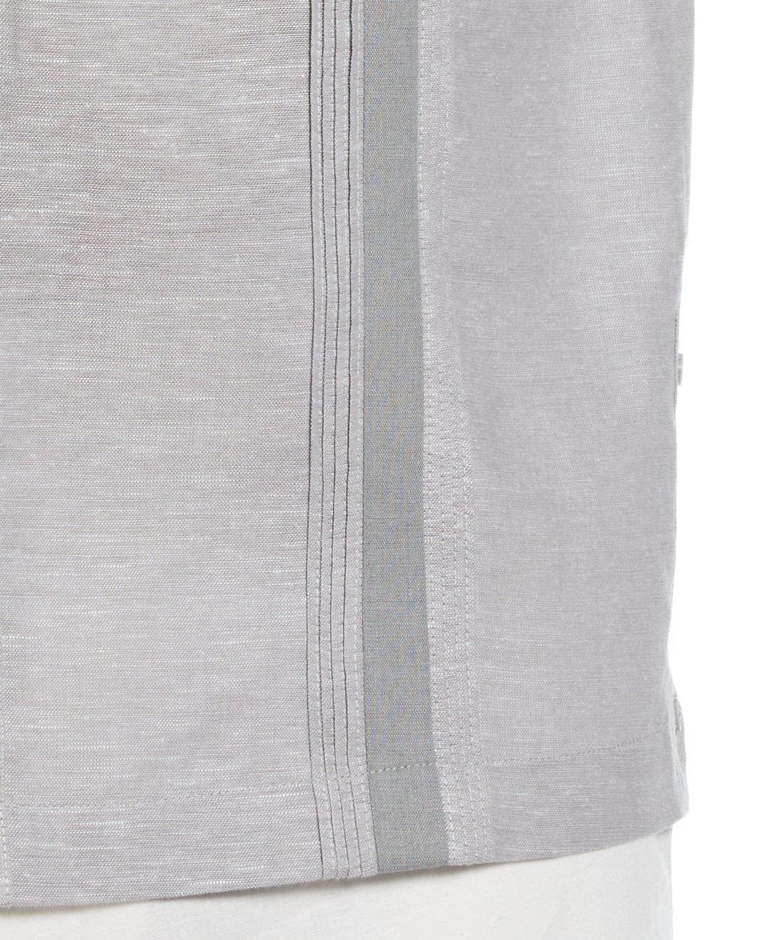 Linen Blend Guayabera Shirt (Sleet) 