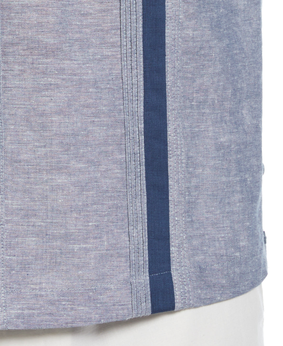Linen Blend Guayabera Shirt (Ensign Blue) 