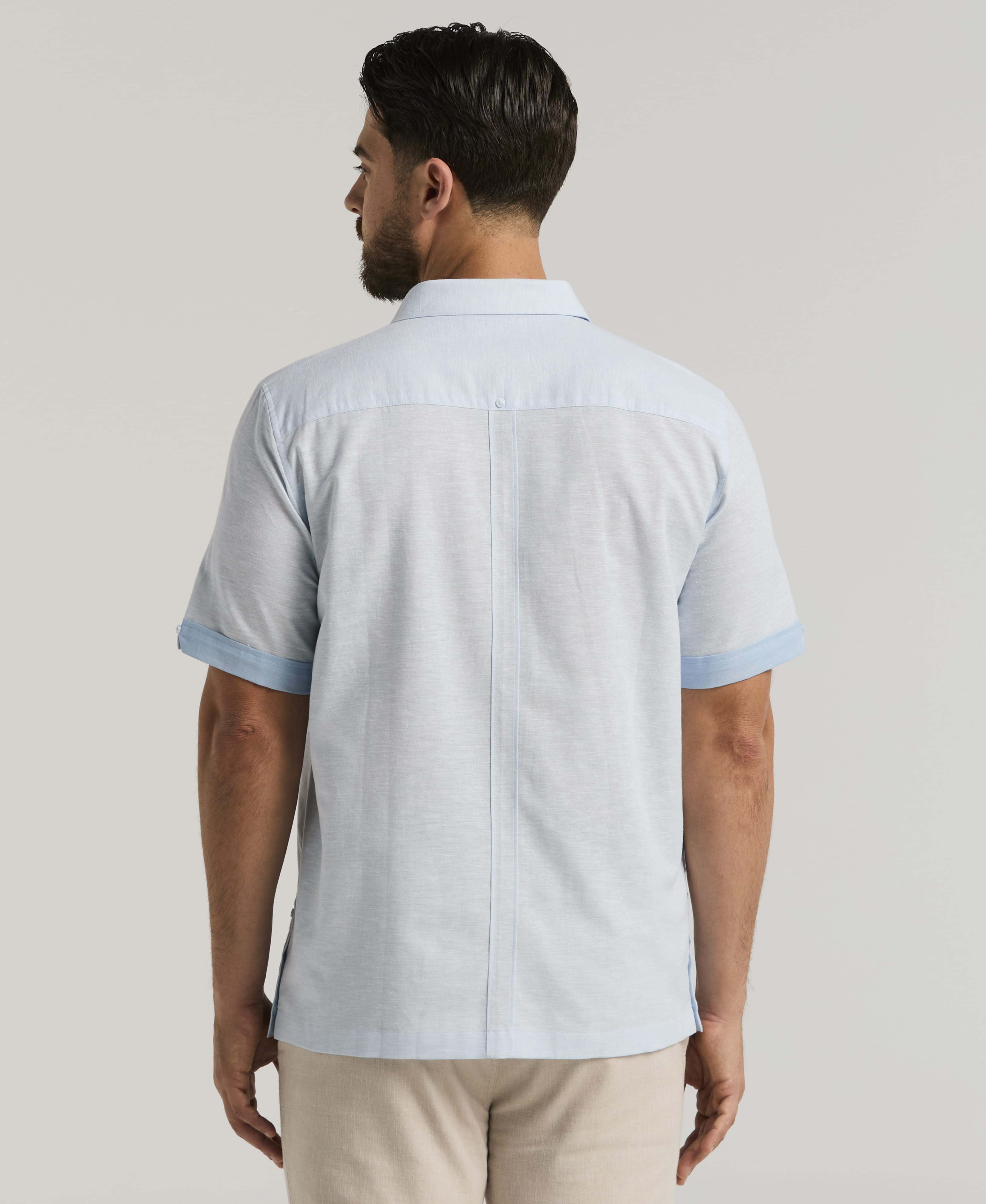 Linen Blend Cross Dye Guayabera Shirt – Cubavera