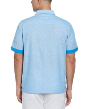 Linen Blend Cross Dye Guayabera Shirt (Malibu Blue) 