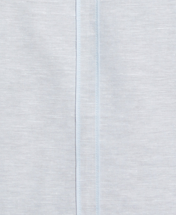 Linen Blend Guayabera Shirt (Cerulean) 