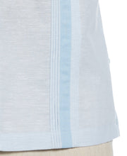 Linen Blend Cross Dye Guayabera Shirt (Cerulean) 
