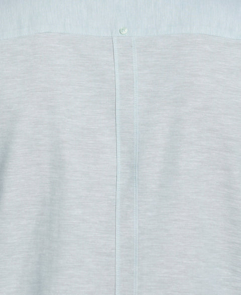 Linen Blend Cross Dye Guayabera Shirt (Blue Surf) 