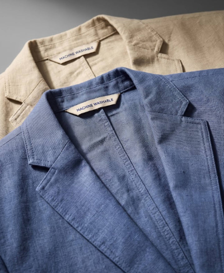 Linen Blend Deconstructed Sport Coat-Suit Jacket-Cubavera