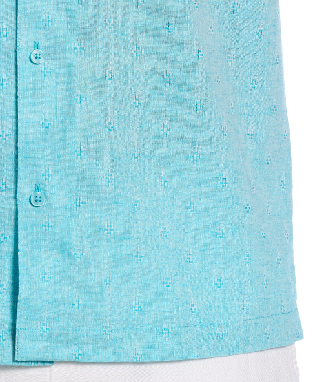 Linen Blend Diamond Dobby Print Shirt (Ceramic) 