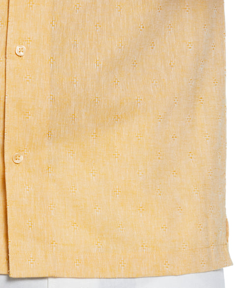 Linen Blend Diamond Dobby Print Shirt (Mango Mojito) 