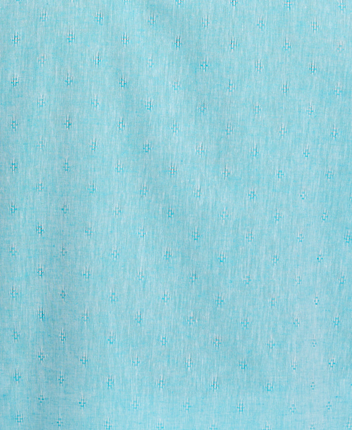 Linen Blend Diamond Dobby Print Shirt (Ceramic) 