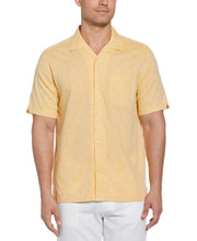 Linen Blend Diamond Dobby Print Shirt (Mango Mojito) 