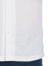 Linen Blend Dobby Camp Collar Shirt (Brilliant White) 