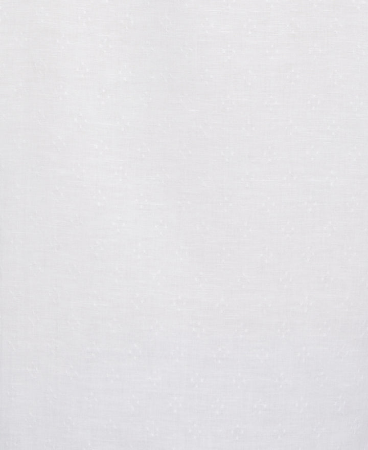 Linen Blend Dobby Camp Collar Shirt (Brilliant White) 