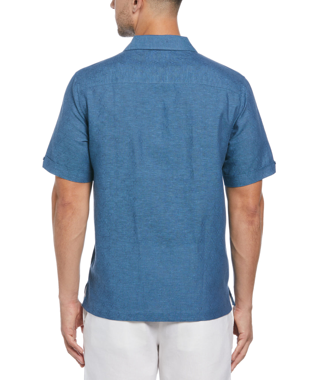 Linen Blend Dobby Camp Collar Shirt (Spellbound) 