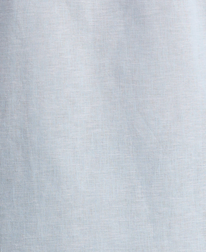 LINEN BLEND DOBBY PANEL SHIRT (Aquamarine) 