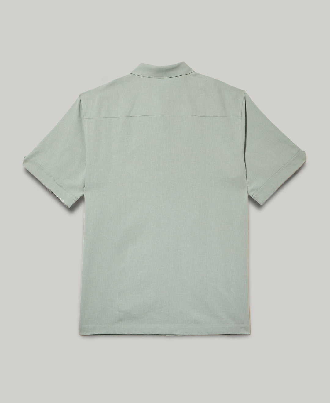 Linen Blend Dobby Panel Shirt (Abyss) 