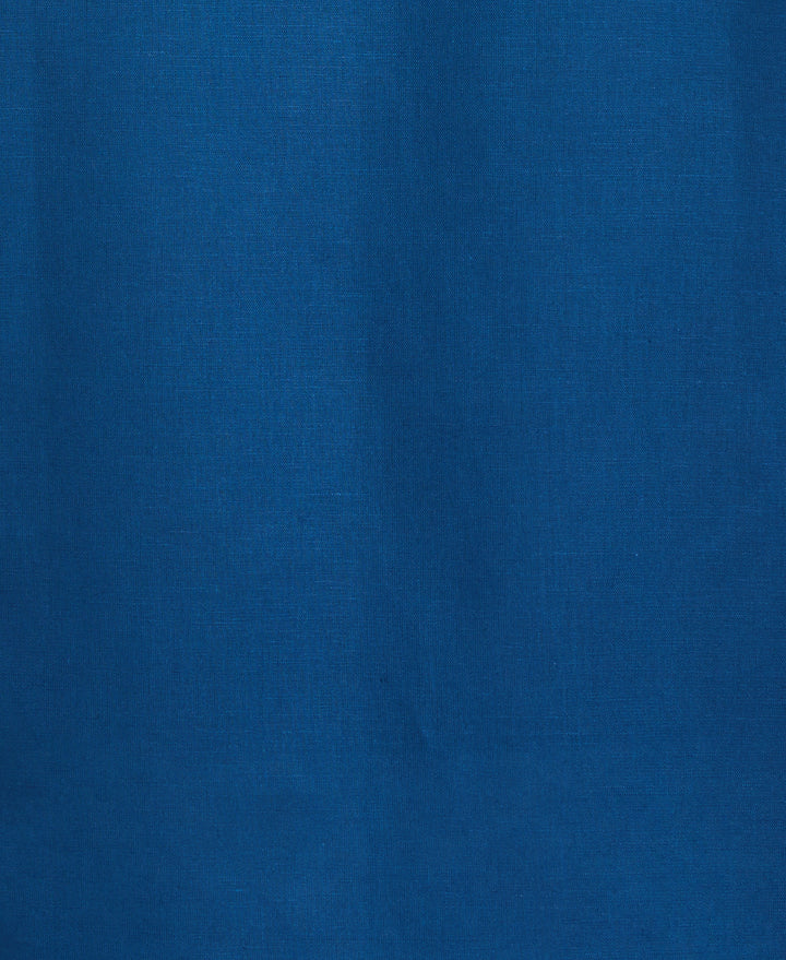 Linen Blend Embroidered Panel Shirt (Blueberry Pancake) 