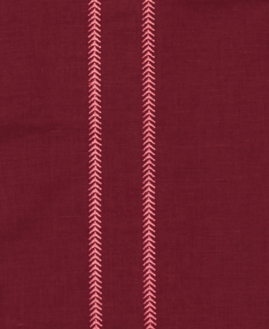 Linen Blend Embroidered Panel Shirt (Biking Red) 