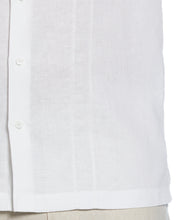 Linen Blend Embroidered Panel Shirt (Brilliant White) 