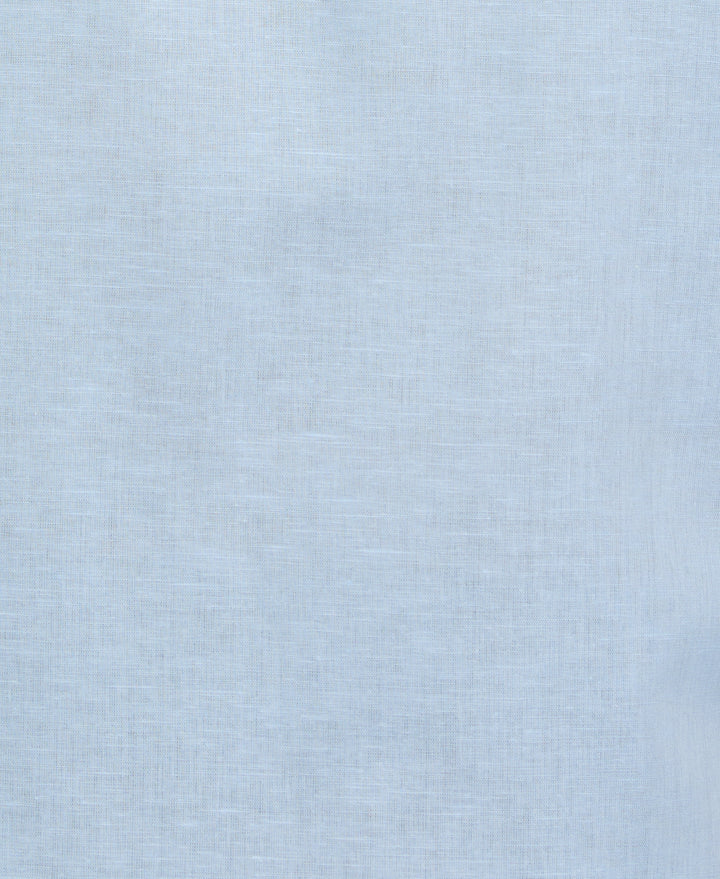 Linen Blend Embroidered Panel Shirt (Clear Sky) 